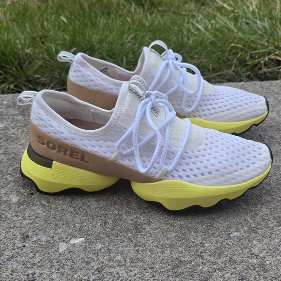 Sorel Shoes - Sorel Women's White and Yellow Sneakers